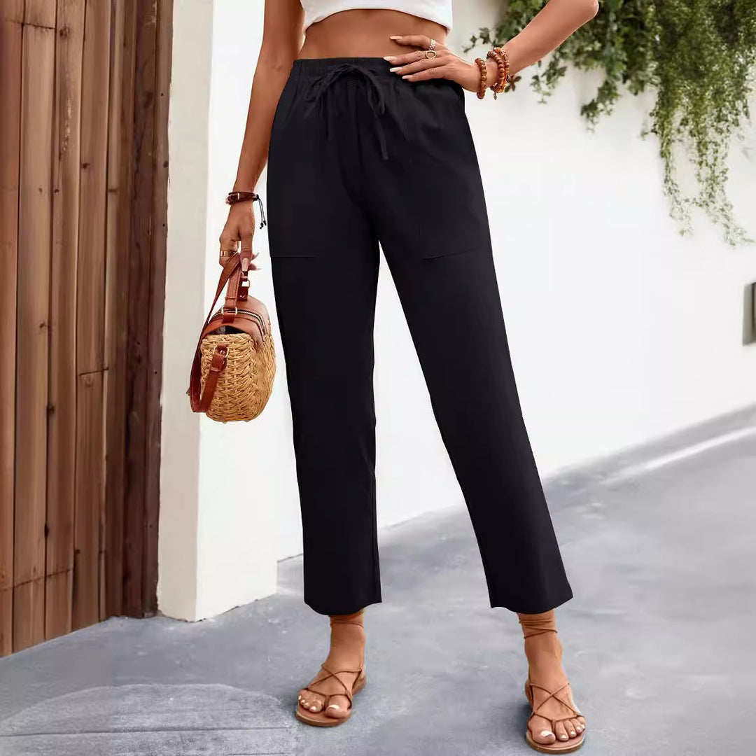 Damen Bequeme Freizeithose mit seitlichen Taschen Drune