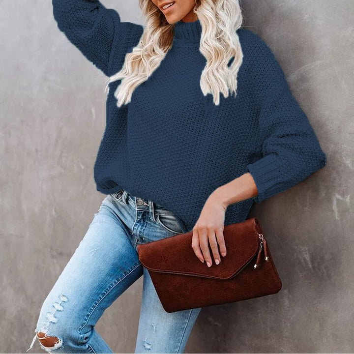 Damen Grobstrickpullover mit Rollkragen und lässigem Schnitt Drune
