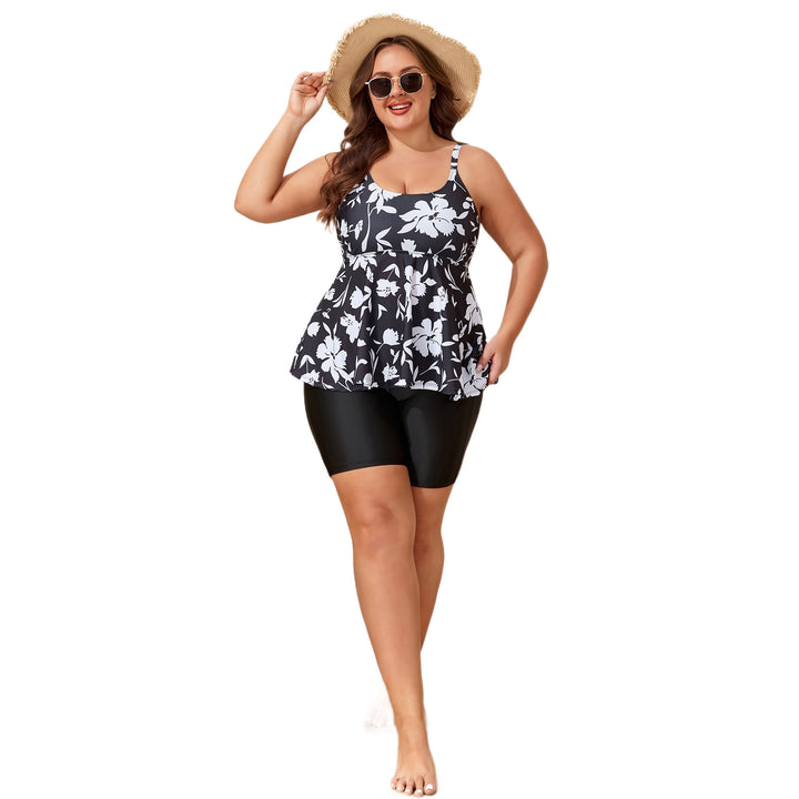 Damen Peplum Tankini mit hohem Bund Drune