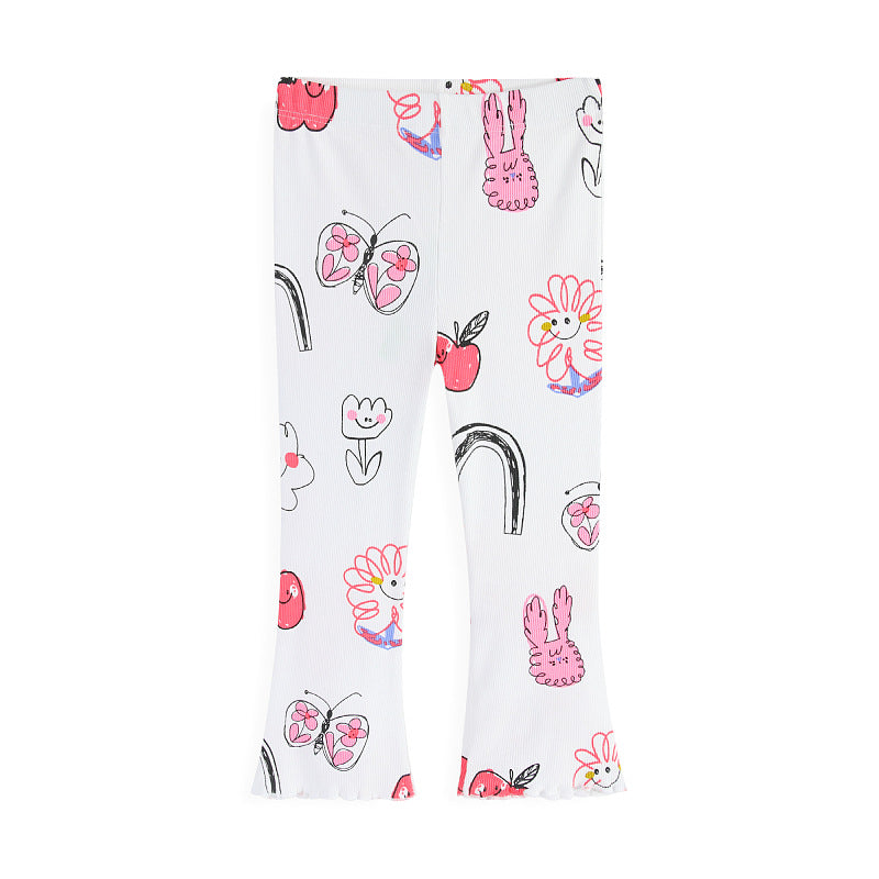 Mädchen Leggings mit buntem, verspieltem Motiv Drune