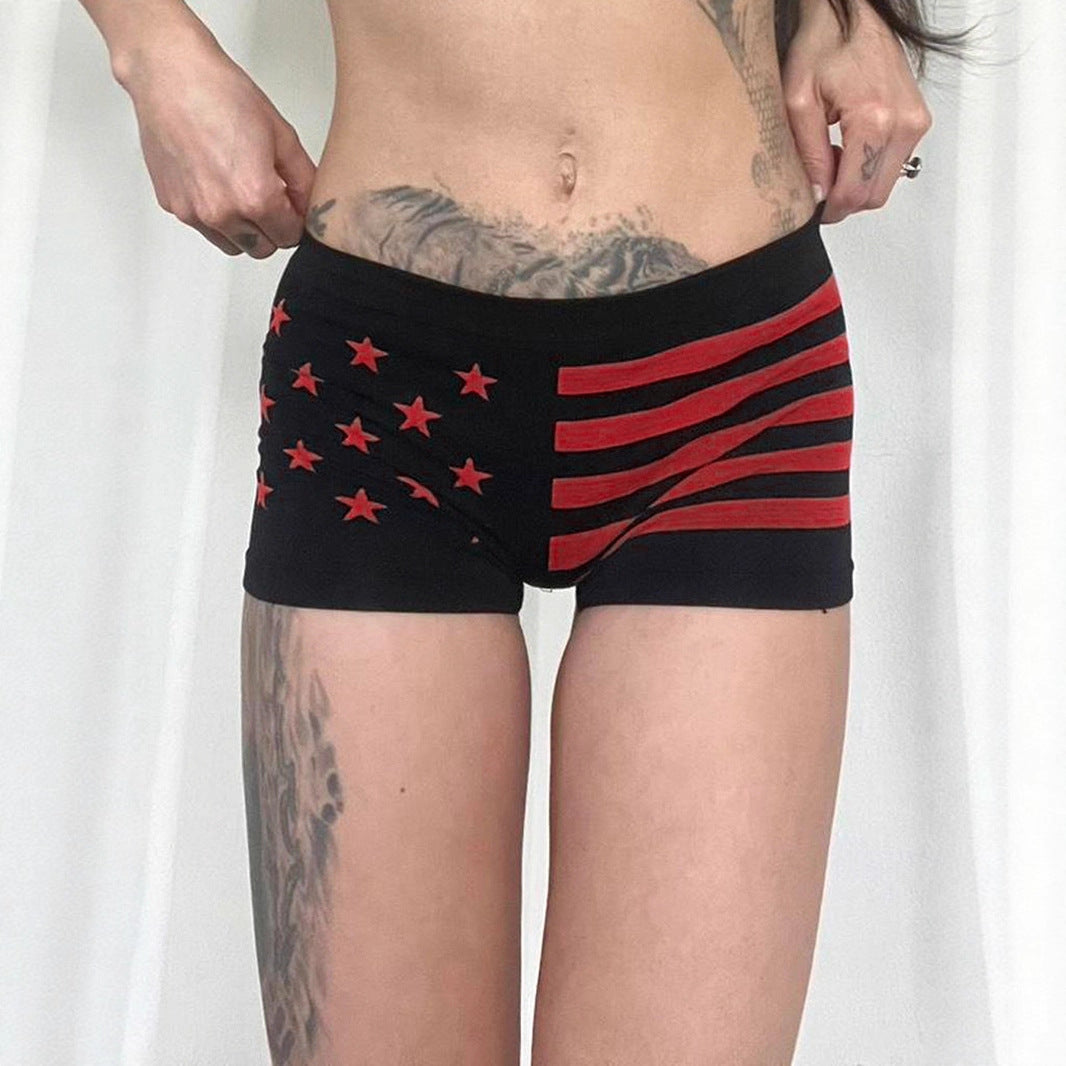 Damen Komfortable Boxershorts mit patriotischem Design Drune