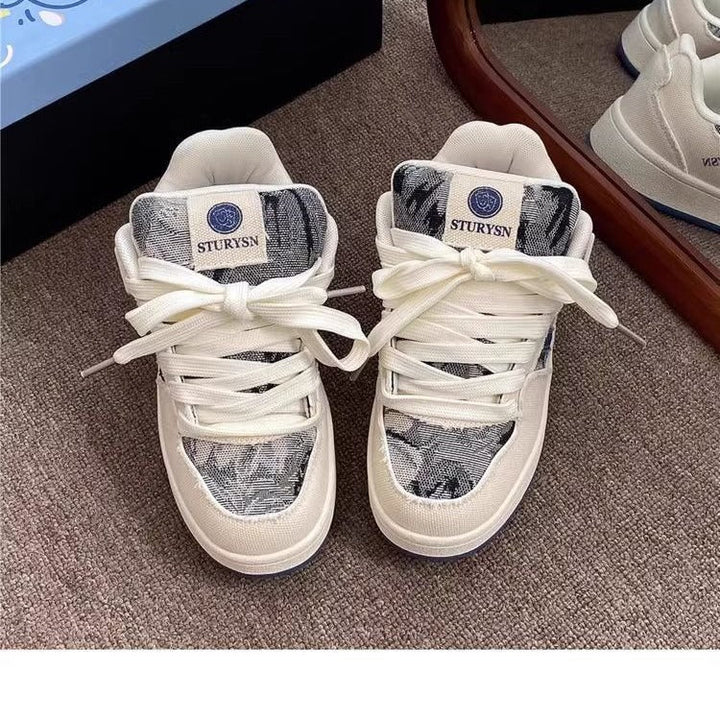 Damen Sportliche Sneakers mit trendigem Denim-Design Drune
