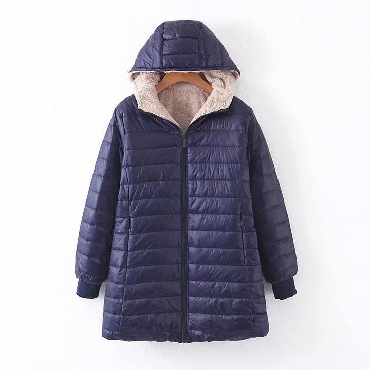 Damen Steppjacke mit weichem Teddyfutter und praktischer Kapuze Drune
