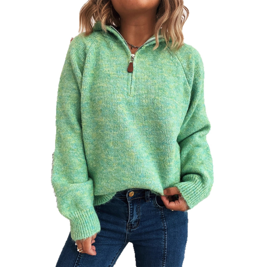 Damen Pullover mit Kapuze und Reißverschluss Drune