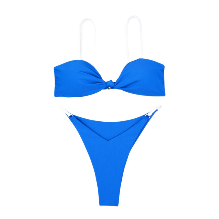 Damen Bandeau-Bikini mit trendigem Knoten-Design und hautfreundlichem Material Drune