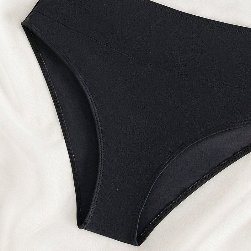 Damen Sport-Bikini mit hochtailliertem Slip und breiten Trägern Drune