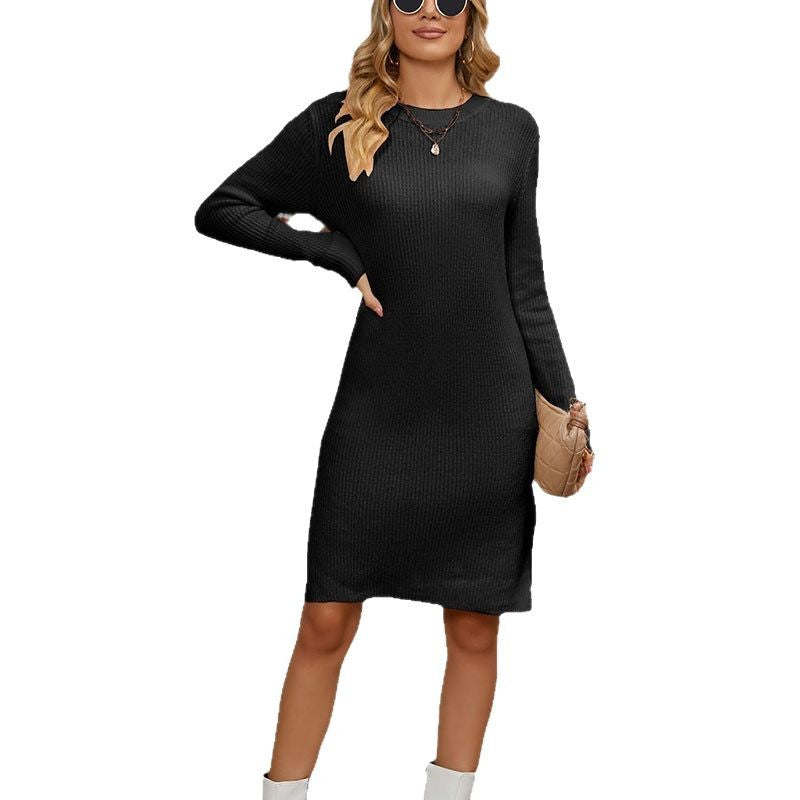 Damen Strickkleid mit elegantem Rippdesign und lässigem Schnitt Drune