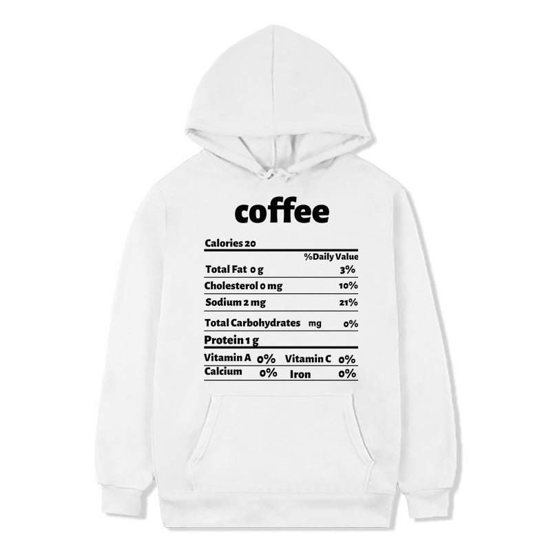 Damen Kapuzenpullover mit kreativem Nährwertdesign Drune