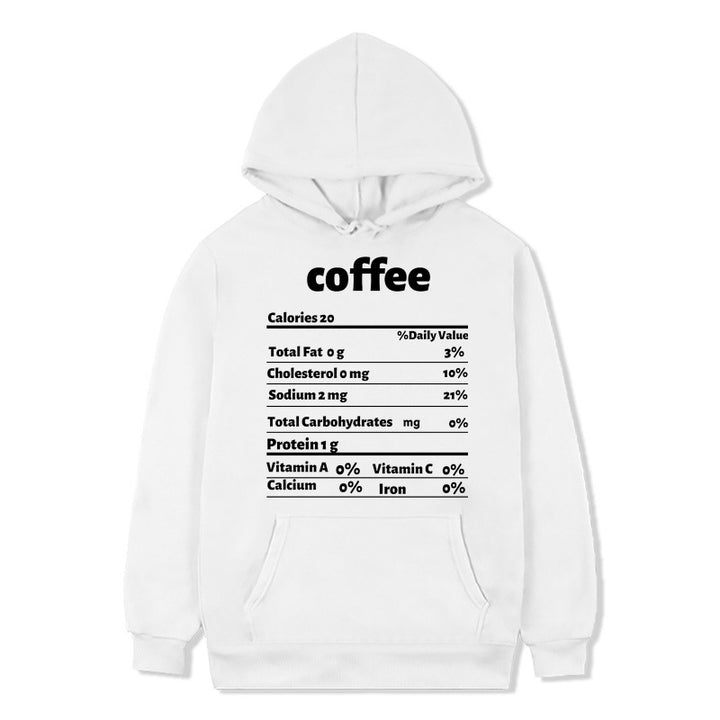 Damen Kapuzenpullover mit kreativem Nährwertdesign Drune