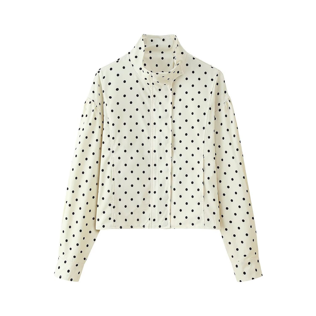Damen trendige gepunktete Blousonjacke Drune