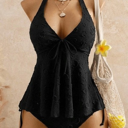 Damen Tankini mit verspielter Raffung Drune