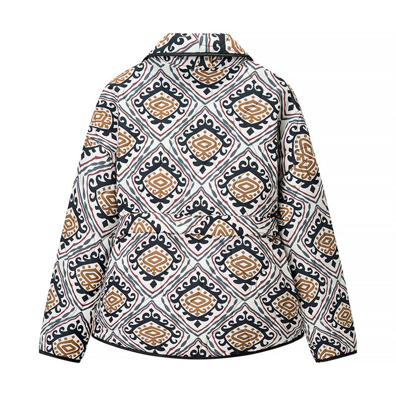 Damen Blazerjacke mit kreativem Druck und elegante Taillierung Drune
