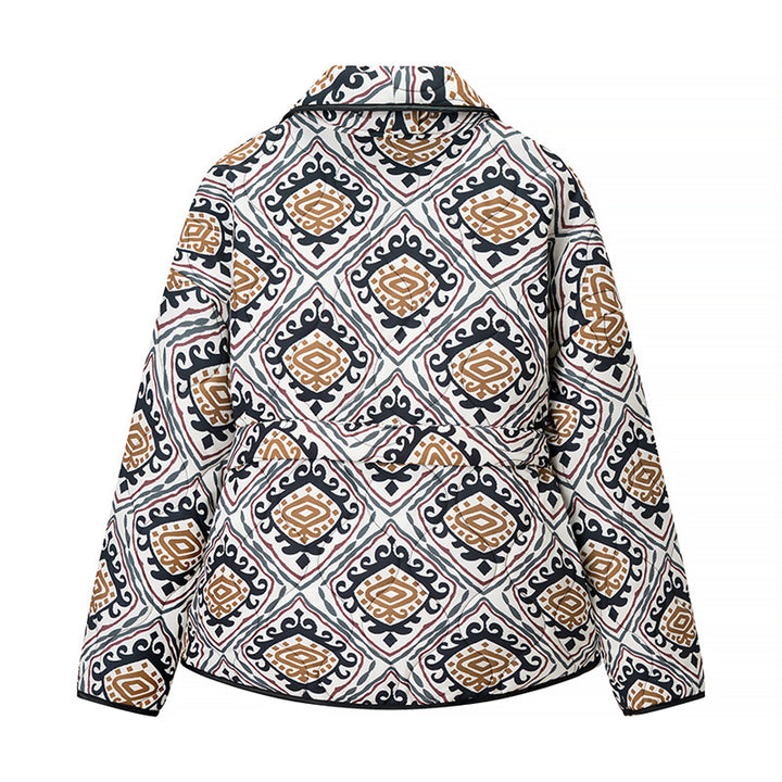 Damen Blazerjacke mit kreativem Druck und elegante Taillierung Drune