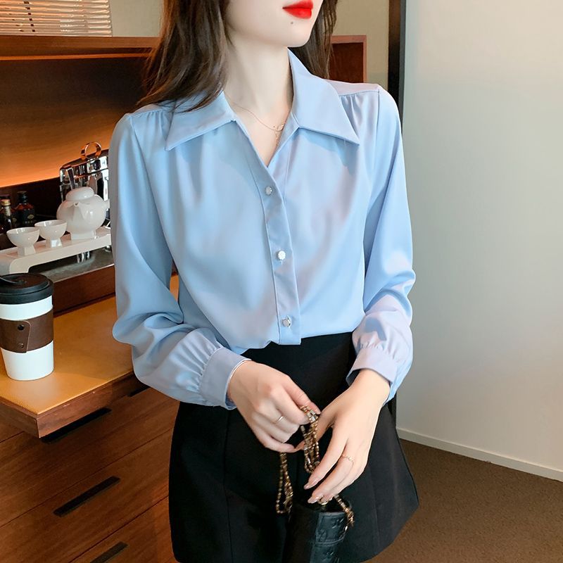 Damen elegante Bluse mit klassischen Details Drune