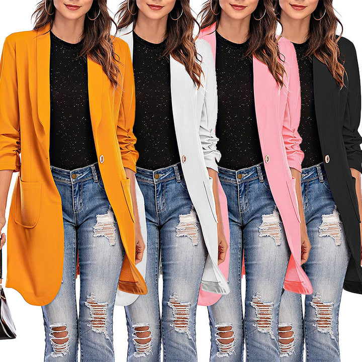 Damen Eleganter Oversized Blazer mit praktischen Taschen und schickem Schnitt Drune