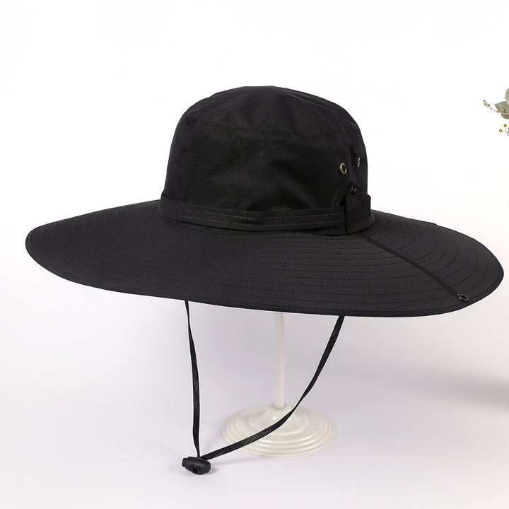 Damen Sonnenhut mit breiter Krempe und verstellbarem Kinnband Drune