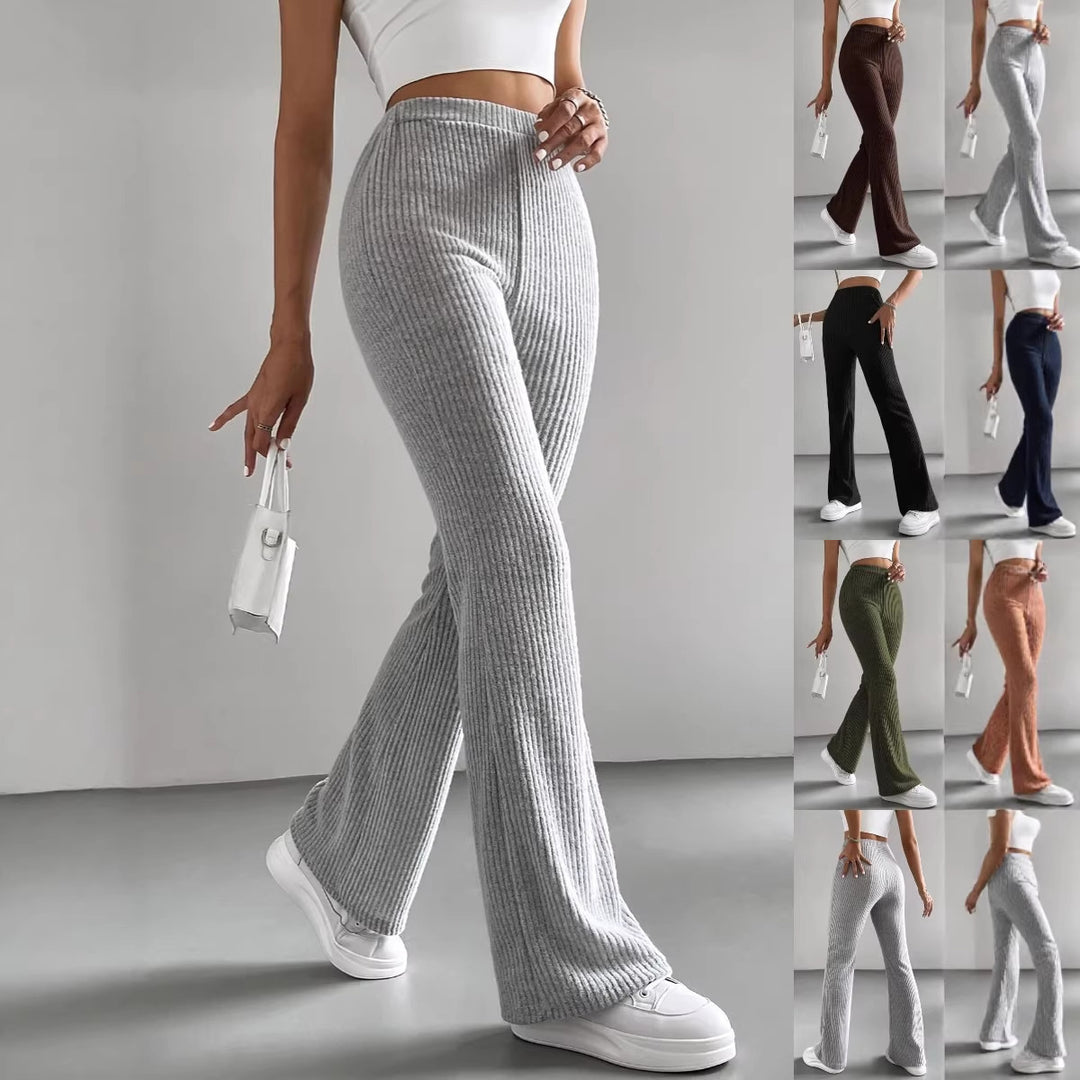 Damen Wide-Leg Ribbed-Hose Drune