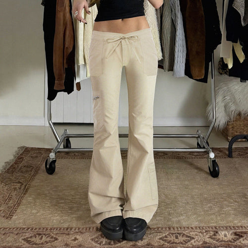 Damen bequeme Cargo-Hose mit elastischem Bund und praktischen Seitentaschen Drune