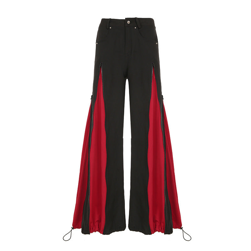 Damen Urban Flared-Hosen mit Kontrastdetails Drune