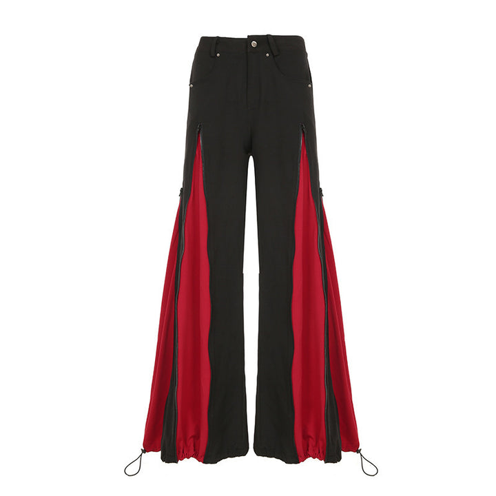 Damen Urban Flared-Hosen mit Kontrastdetails Drune