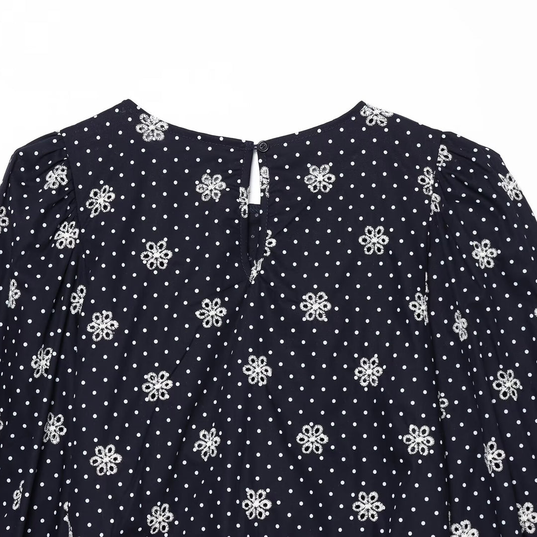 Damenbluse mit feinen Spitzen- und Rüschendetails Drune