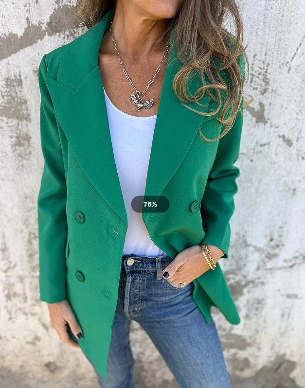Damen eleganter Blazer mit doppelter Knopfleiste und stylischem Schnitt Drune