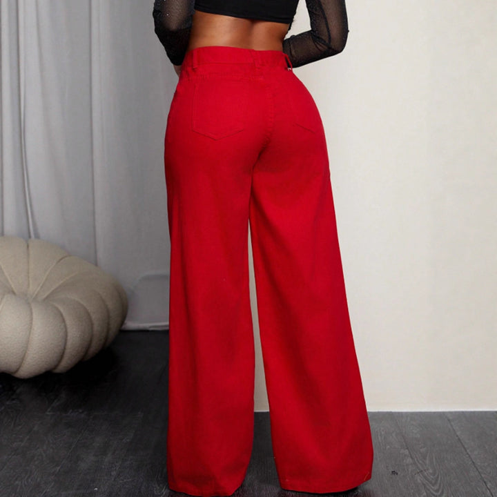 Damen weite Hochbund-Hose im eleganten Schnitt Drune