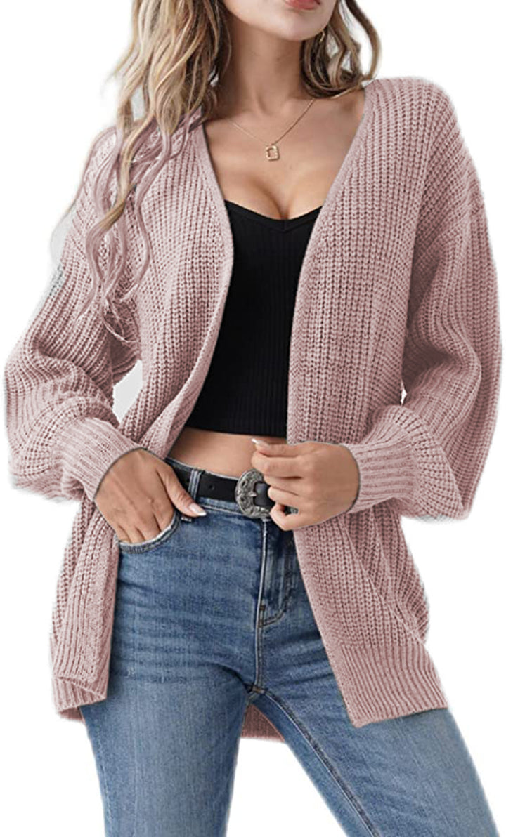 Damen Grobstrick-Cardigan mit lässigem Schnitt und offenen Maschen Drune