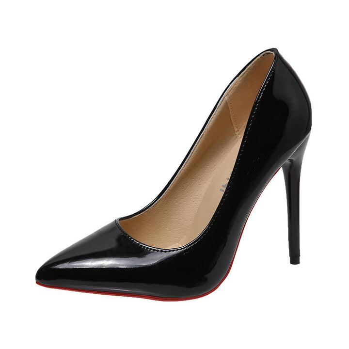 Damen nan spitzer bürotauglicher Pumps aus Lackoptik mit schmalem Stiletto und gepolstertem Komfortfußbett Drune