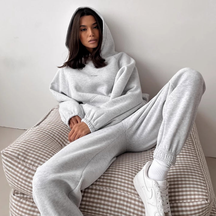 Damen lässiges Oversized Sweatshirt und bequeme Jogginghose Drune