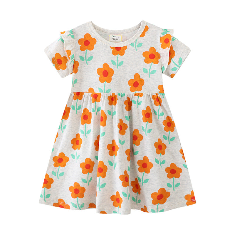 Mädchen Sommerkleid mit floralen Mustern Drune