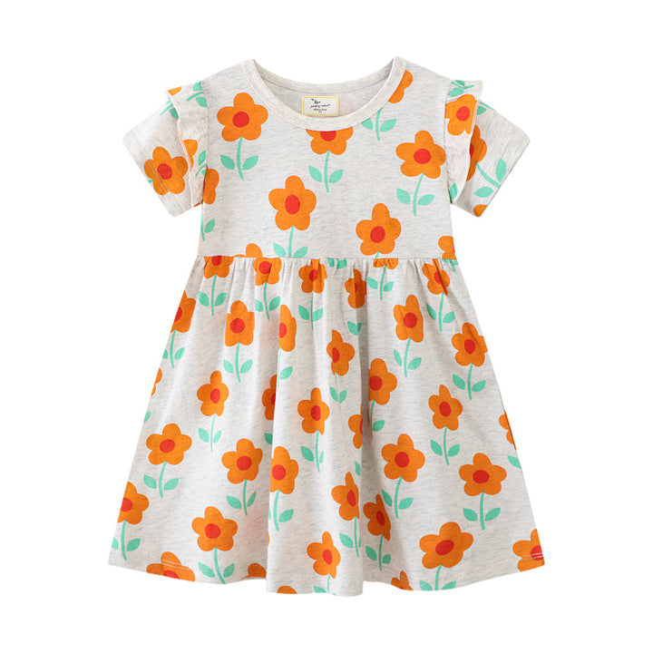 Mädchen Sommerkleid mit floralen Mustern Drune