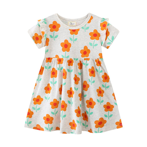 Mädchen Sommerkleid mit floralen Mustern Drune