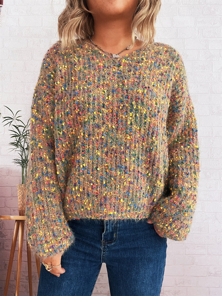 Damen gemütlicher Strickpullover Drune