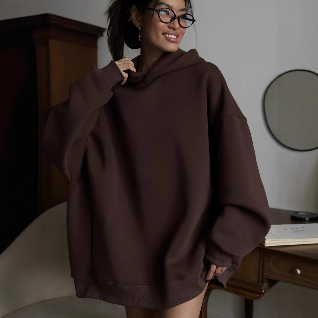 Damen Oversized Kapuzenpullover mit lässigen Taschen und trendigem Design Drune