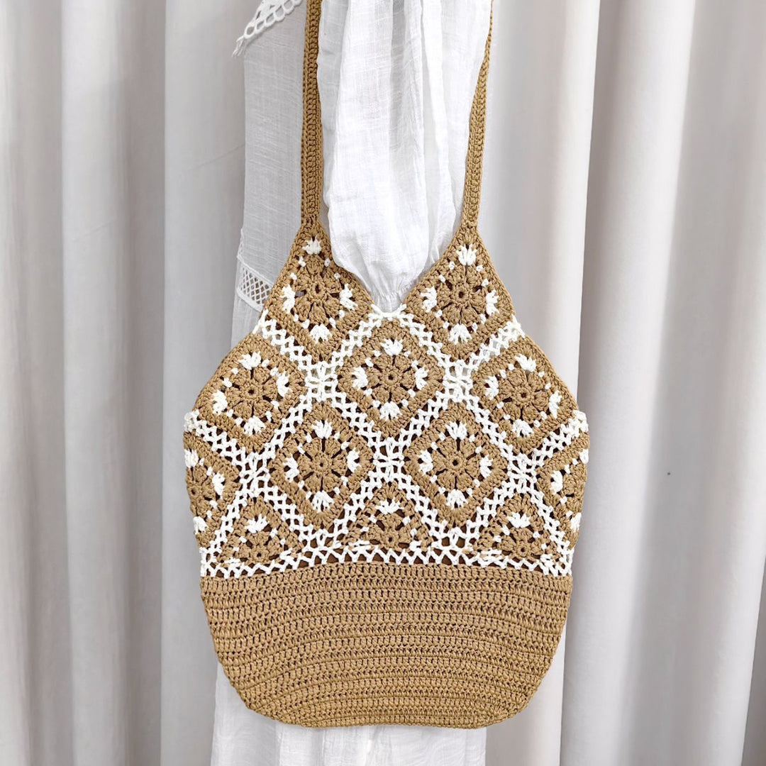 Damen handgefertigte Makramee Tasche Drune
