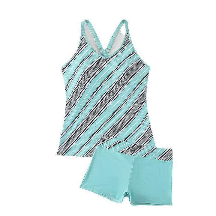Damen Sportlicher Tankini und Shorts Set Drune