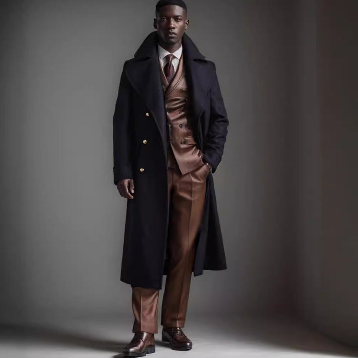 Herren eleganter Wollmantel Drune