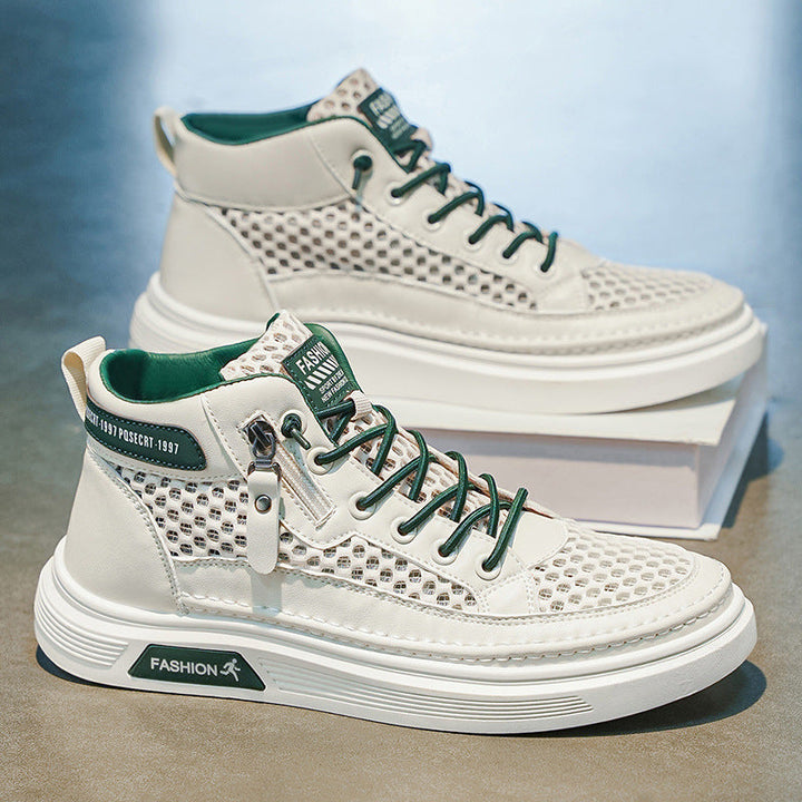 Damen Sportliche High-Top Sneakers mit atmungsaktivem Mesh-Design Drune