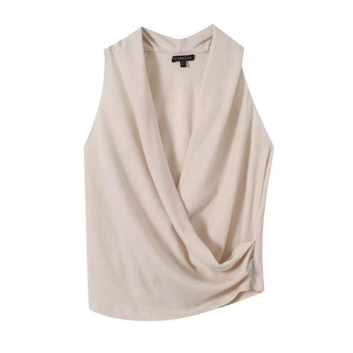 Damen Wickeloberteil mit elegantem, fließendem Stoff Drune