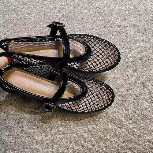 Damen Netzschuhe mit verstellbarem Riemen und atmungsaktivem Obermaterial Drune