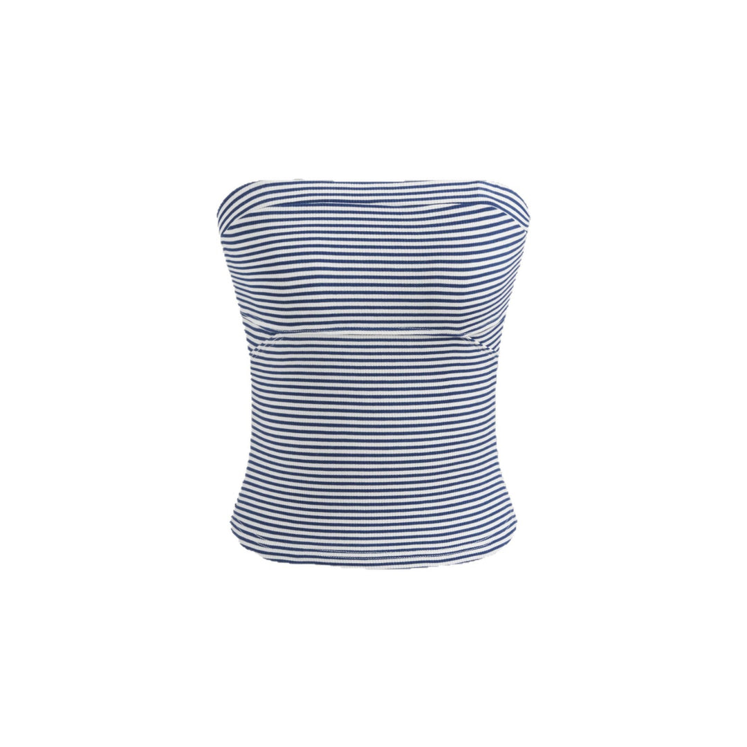 Damen Bandeau-Top mit feinen Streifen Drune