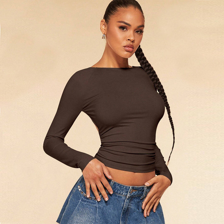Damen Oberteil mit asymmetrischem Schnitt und figurschmeichelnden Details Drune