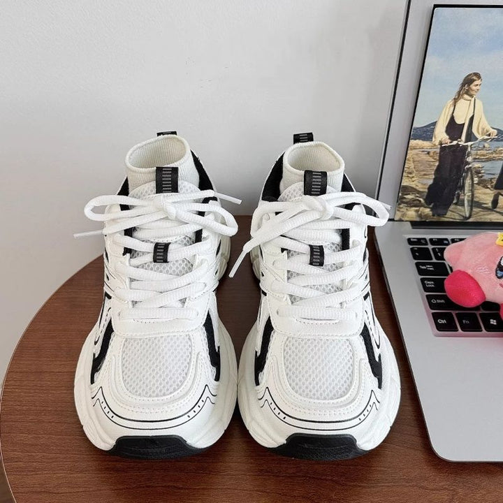 Damen Sportliche Sneakers mit atmungsaktiver Mesh-Oberfläche und dämpfender Sohle Drune