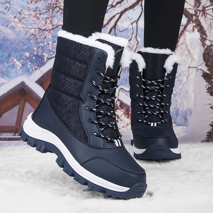 Damen Winterstiefel mit rutschfester Sohle und wärmendem Futter Drune