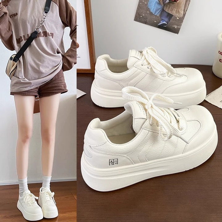 Damen Komfortable Sneaker mit dicker Sohle und atmungsaktivem Obermaterial Drune