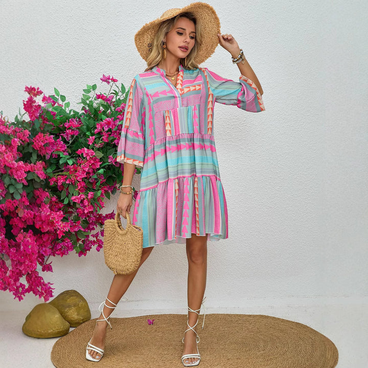 Damen Sommer Kleid Drune