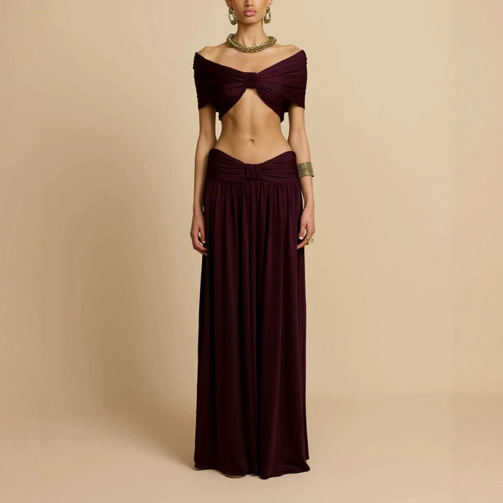 Damen Elegantes Maxikleid mit innovativem Knotted-Design Drune
