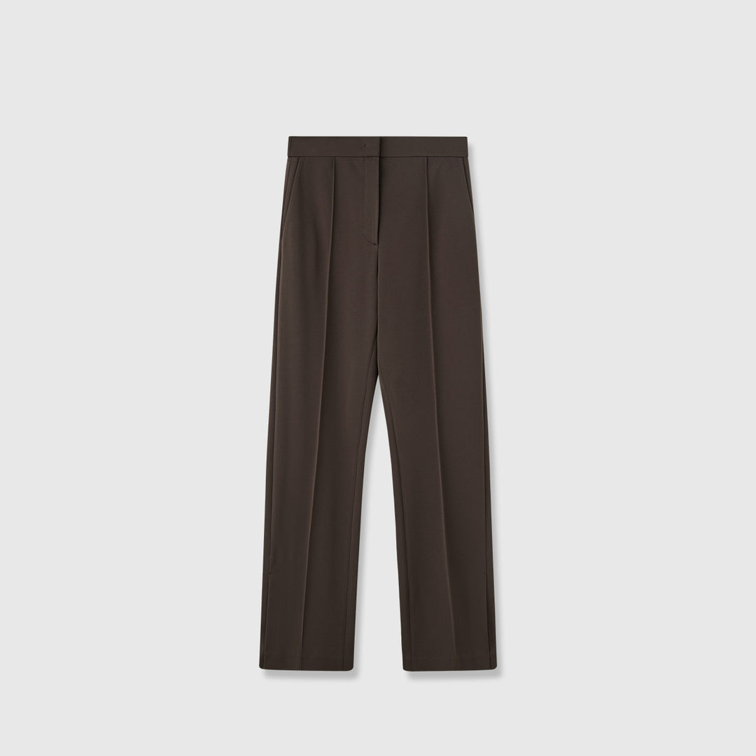 Damen elegante taillierte Anzughose mit Falten Drune