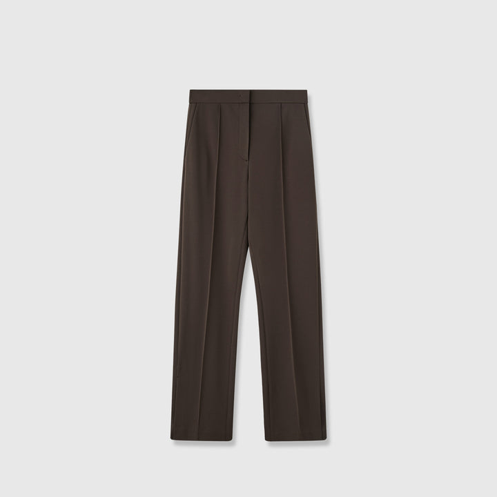 Damen elegante taillierte Anzughose mit Falten Drune
